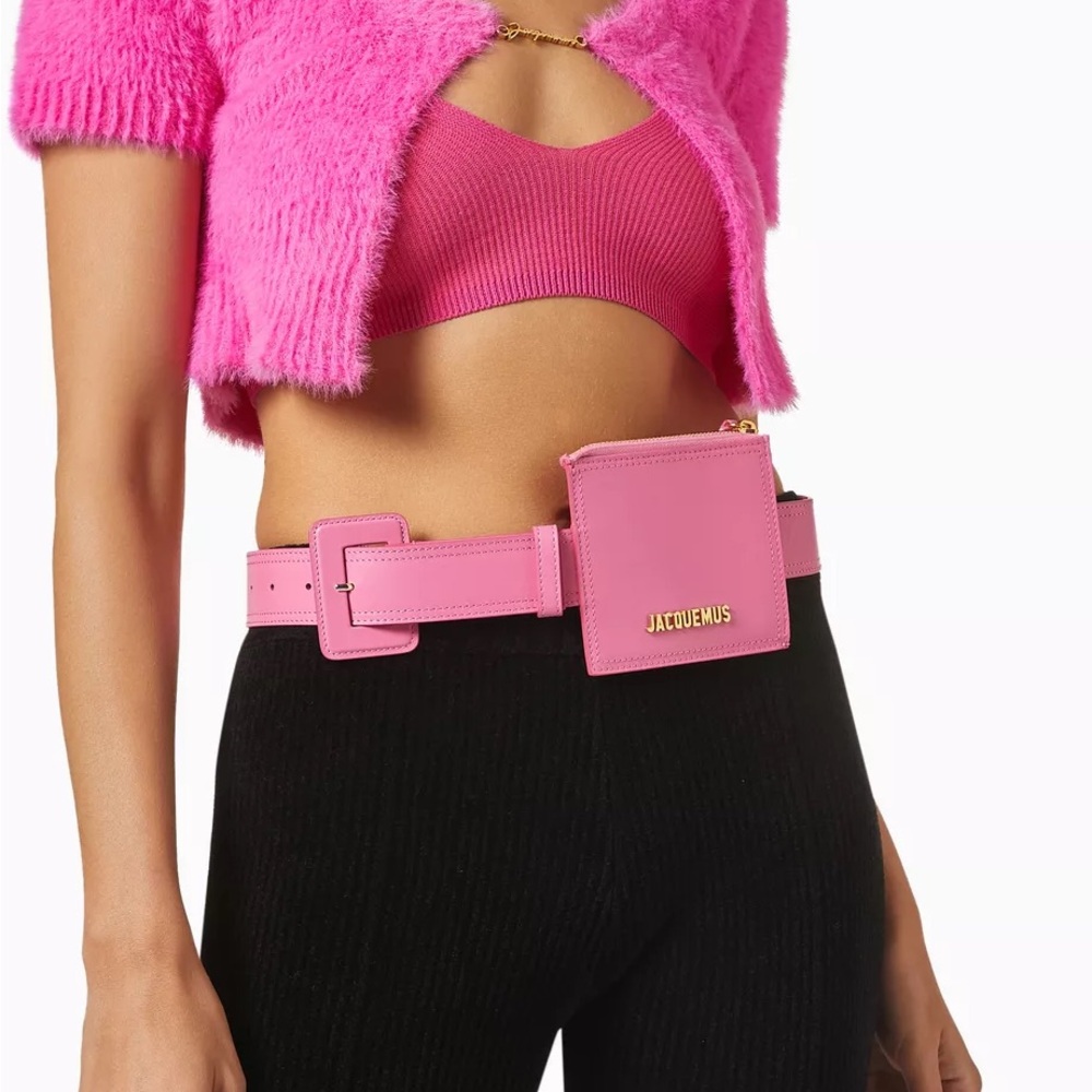 Jacquemus La Ceinture Carree Pouch Belt in Pink
